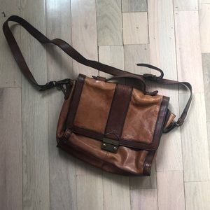 Leather Fossil Satchel